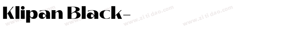 Klipan Black字体转换